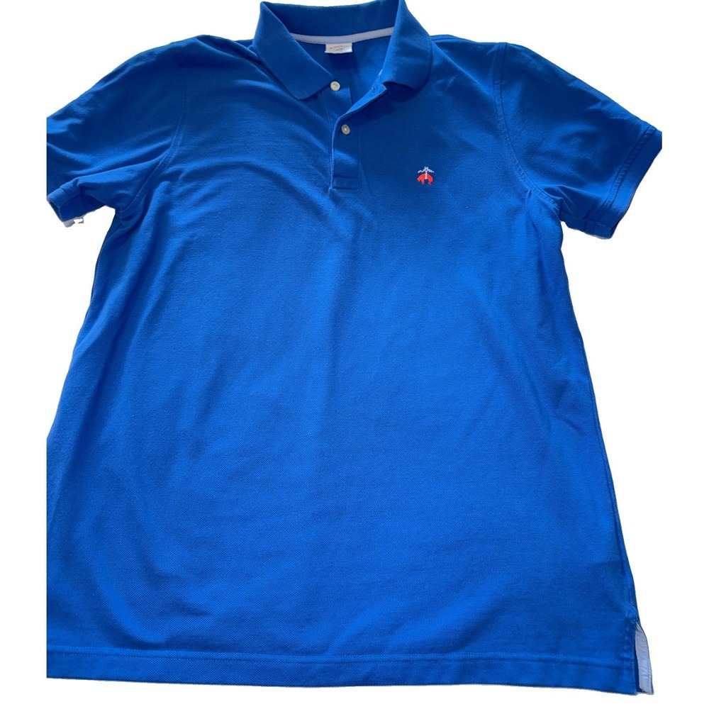 Brother's Brothers Men's Large Blue Slim Fit Performance Polo Short Sleeve Shirt